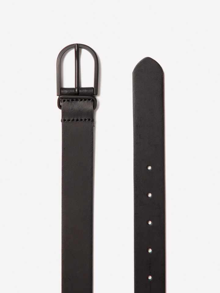 Ceinture à boucle opaque - ceintures pour homme - Noir | Sisley image number 2